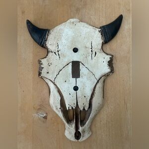 Vintage Skull Light Switch Cover - Black and Cream